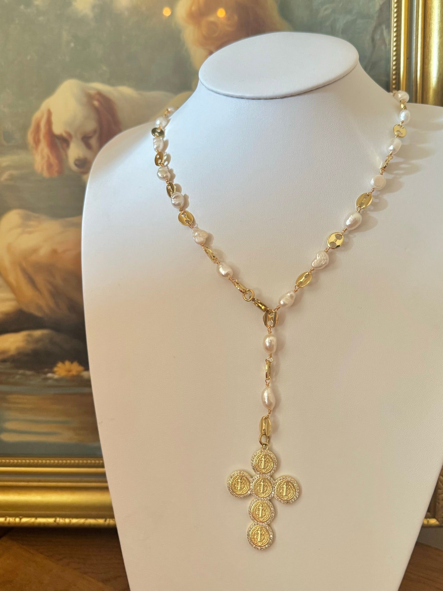 Bentham Pearl Y Necklace