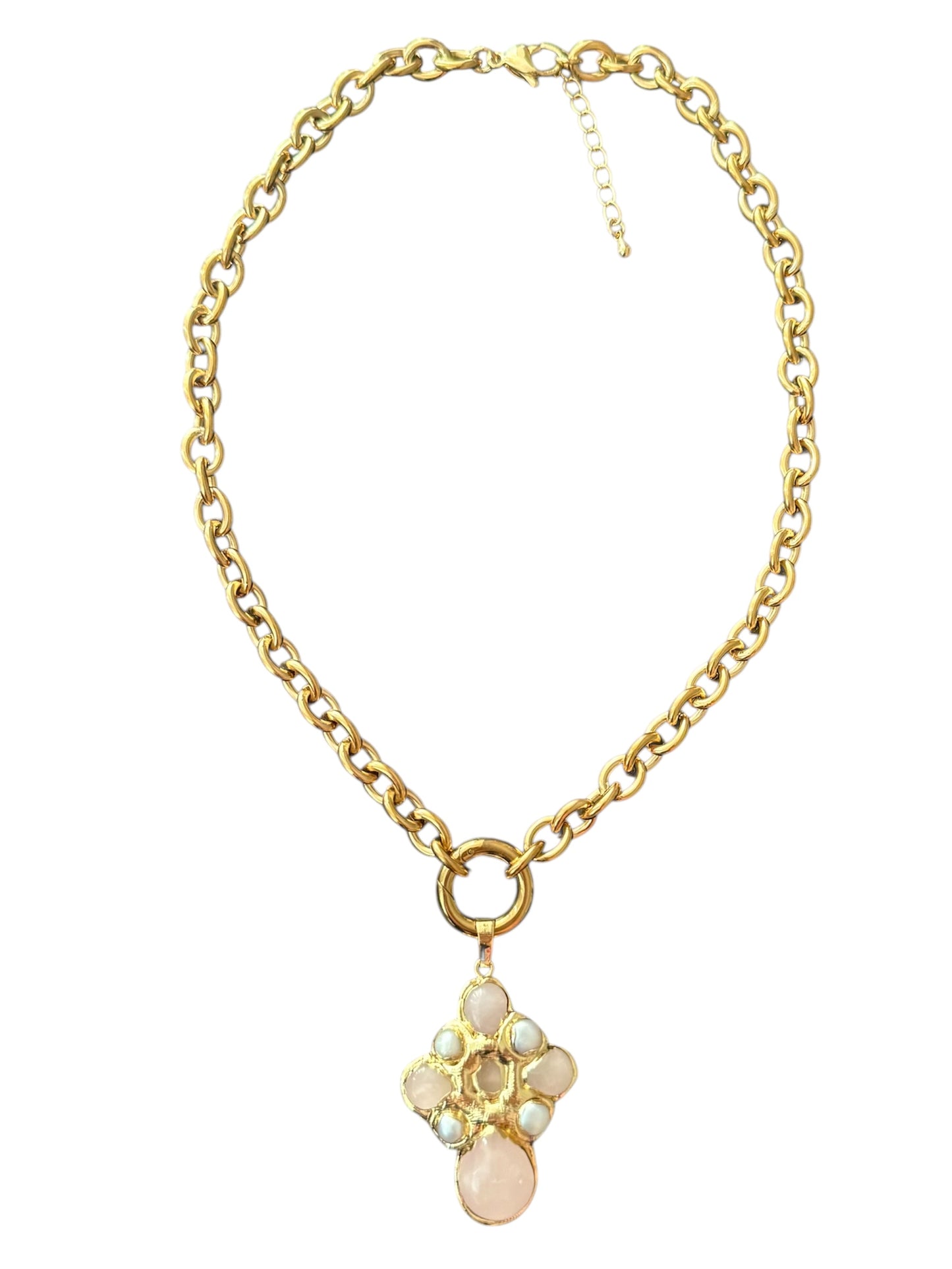 Ryler Necklace (Rose Quartz)