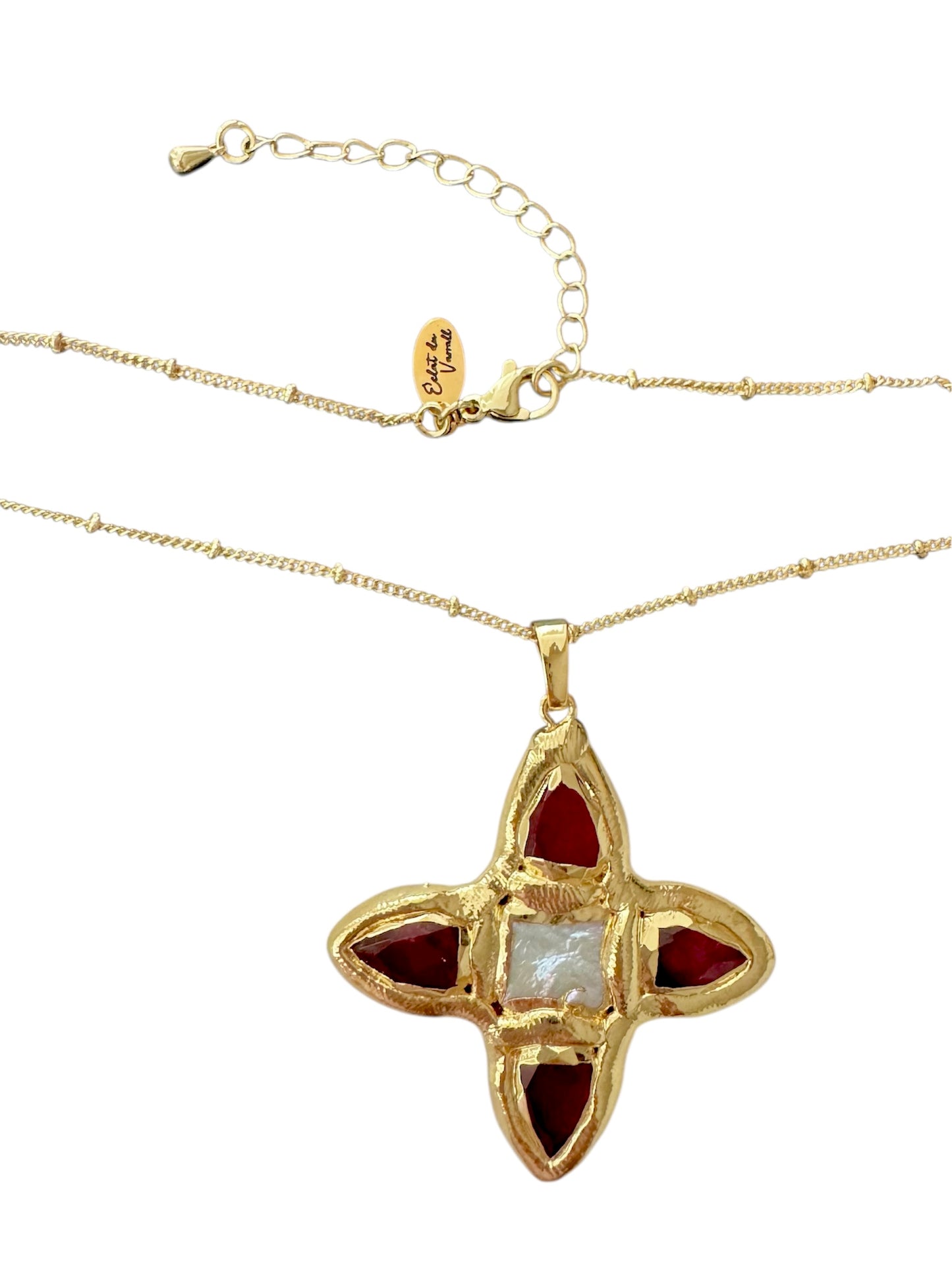 Descartes Necklace (Red-Thin Chain)