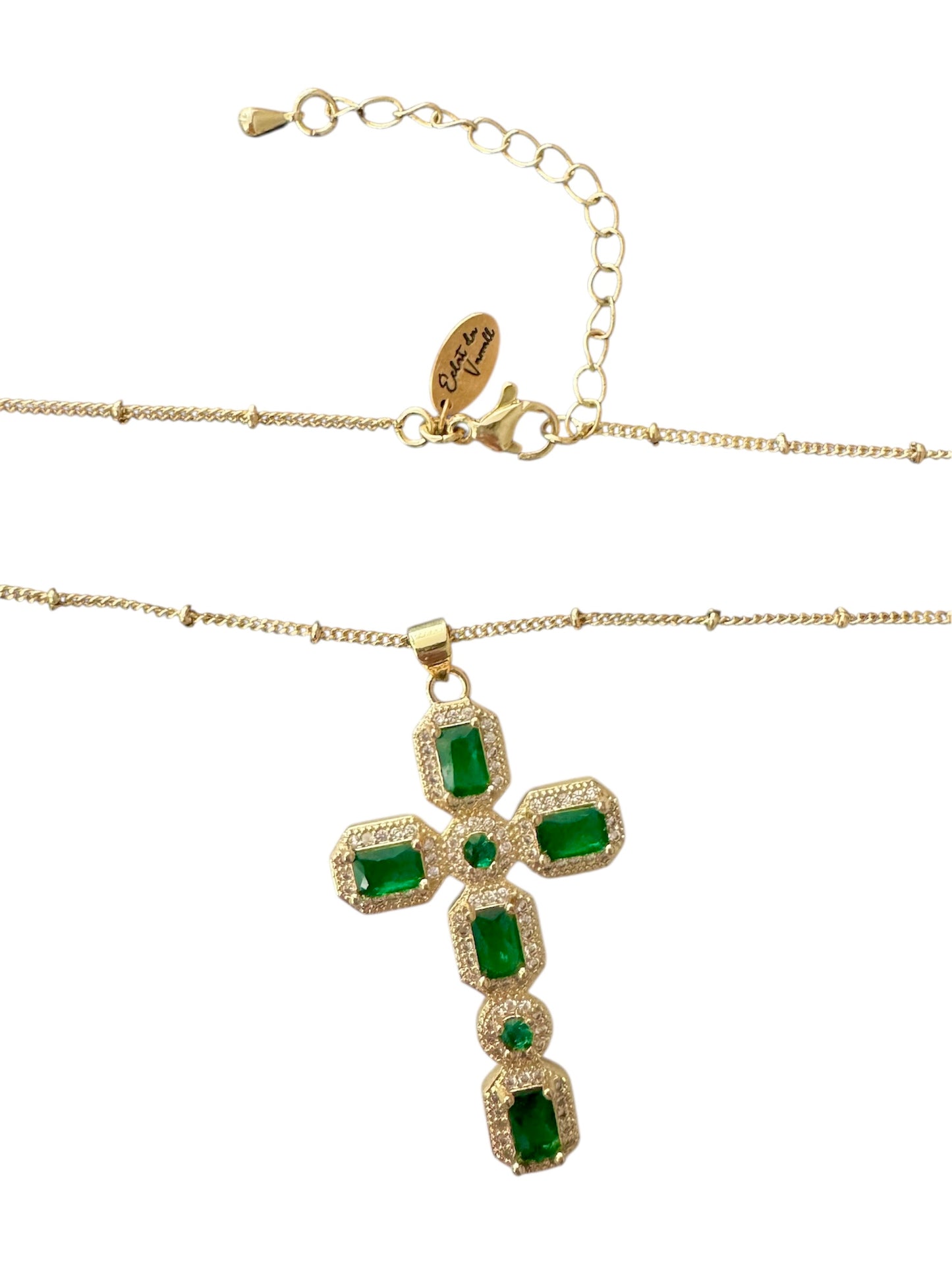 Green Cross Necklace