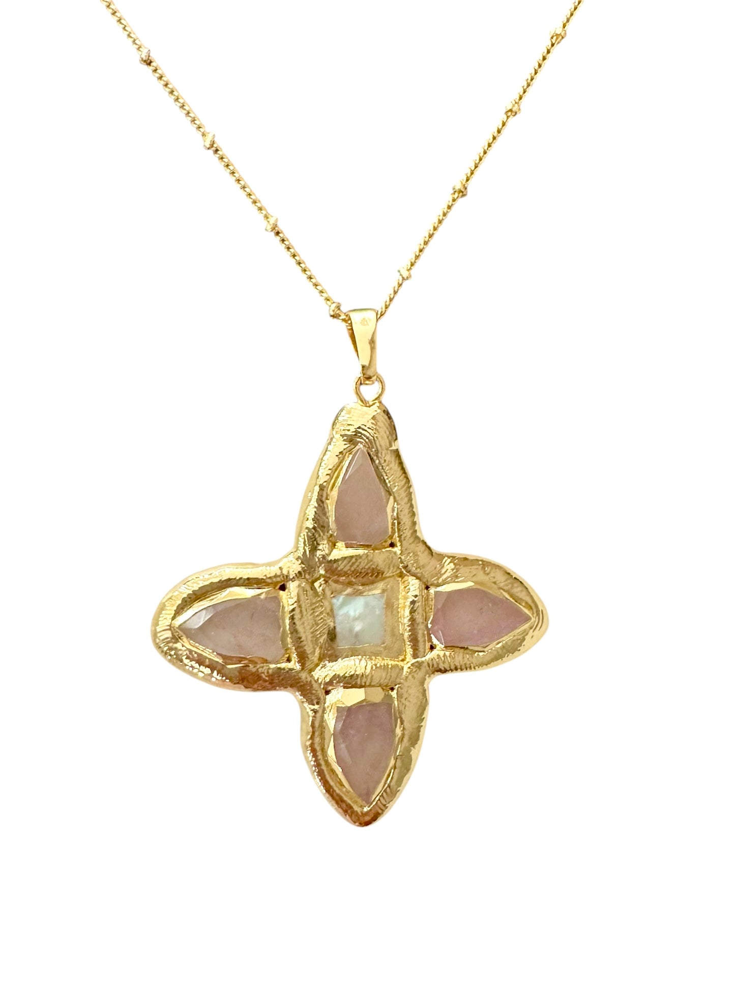 Descartes Necklace (Pink-Thin Chain)