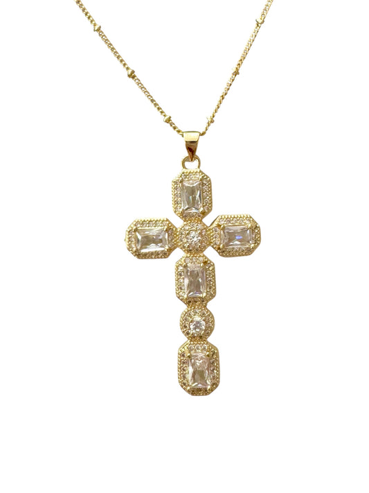 Crystal Cross Necklace