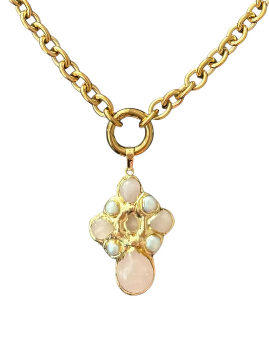 Ryler Necklace (Rose Quartz)