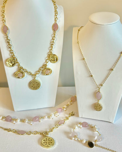 Avielle Necklace - Pink