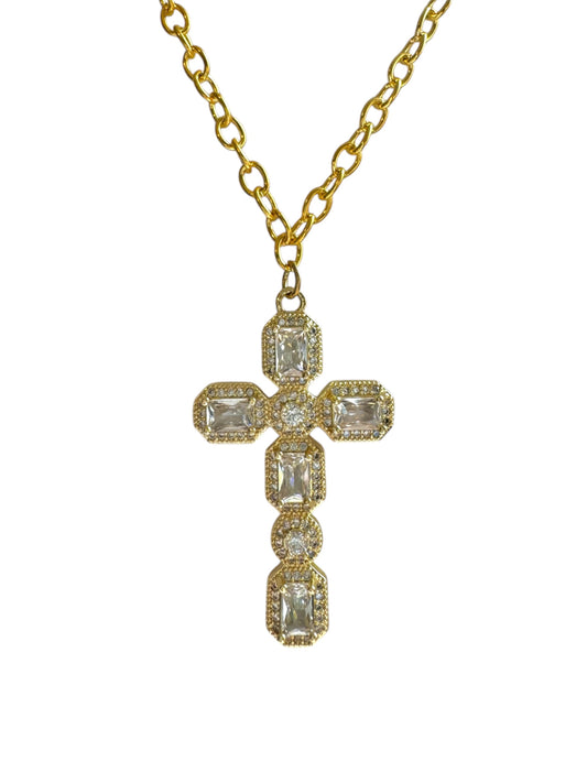 Crystal Cross Necklace